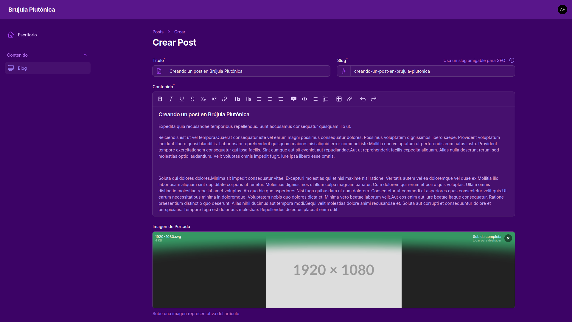 Cover de Plataforma de Contenidos y Servicios de Astrología
